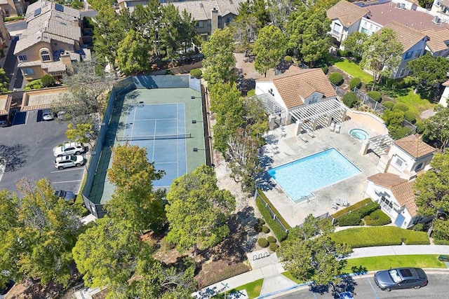 3521 Caminito El Rincon Unit 307, San Diego, CA 92130 - aerial perspective of suburban area with a pool