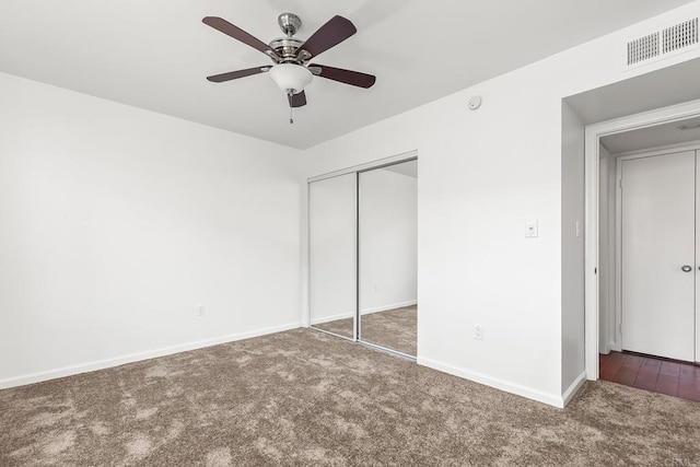 6812 Hyde Park Dr Unit G, San Diego, CA 92119 - unfurnished bedroom featuring carpet, a closet, and ceiling fan