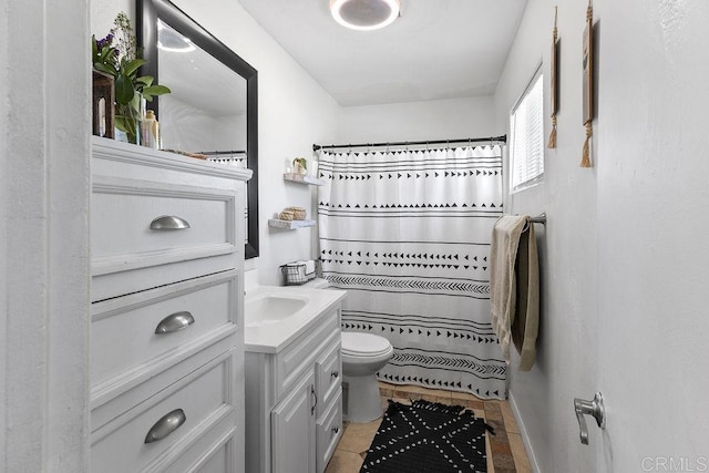 7023 Lisbon St, San Diego, CA 92114 - bathroom featuring vanity, tile patterned flooring, and a shower with shower curtain