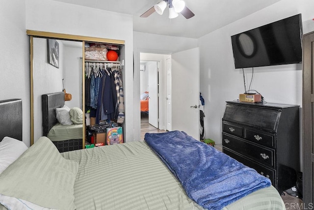7023 Lisbon St, San Diego, CA 92114 - bedroom with a closet and ceiling fan