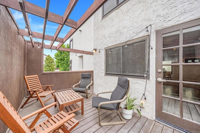 2282 Caminito Pescado Unit 44, San Diego, CA 92107 - wooden terrace featuring a pergola