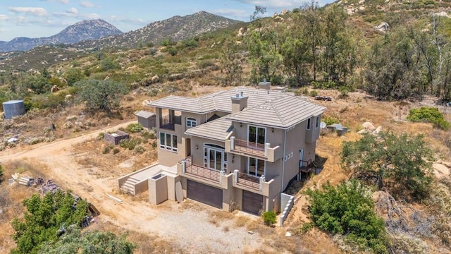 20202 Deerhorn Valley Rd, Jamul, CA 91935 - view from above of property with a mountain backdrop