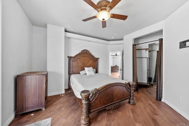 20202 Deerhorn Valley Rd, Jamul, CA 91935 - bedroom with wood finished floors and ceiling fan
