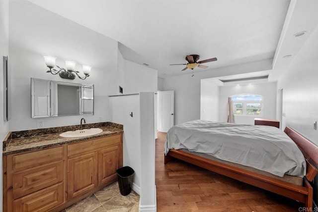 20202 Deerhorn Valley Rd, Jamul, CA 91935 - bedroom with a sink and ceiling fan