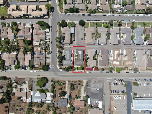 1249 Arcadia Ave, Vista, CA 92084 - aerial overview of property's location with property boundaries highlighted and nearby suburban area
