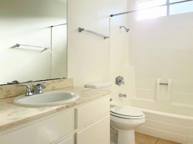 1249 Arcadia Ave, Vista, CA 92084 - full bath featuring shower / bath combination, vanity, and tile patterned flooring