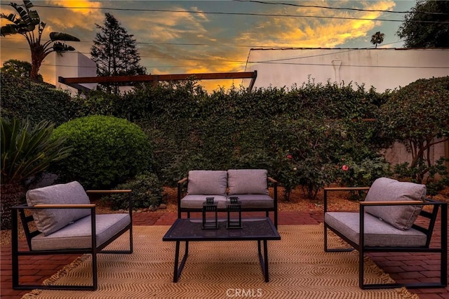 802 S Arroyo Blvd, Pasadena, CA 91105 - view of patio featuring an outdoor living space