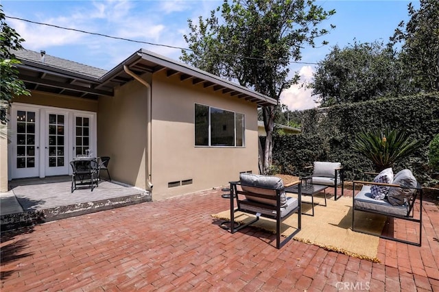 802 S Arroyo Blvd, Pasadena, CA 91105 - view of patio / terrace featuring an outdoor hangout area and french doors