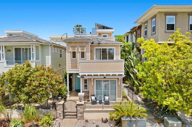 432 S Cleveland St, Oceanside, CA 92054 - view of front of house featuring a fenced front yard and a gate