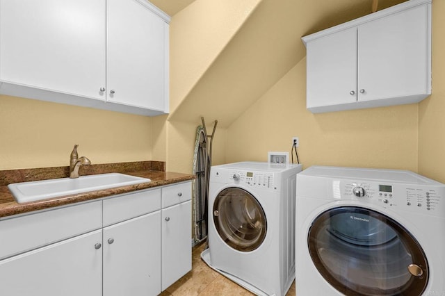 432 S Cleveland St, Oceanside, CA 92054 - washroom featuring cabinet space and washing machine and clothes dryer
