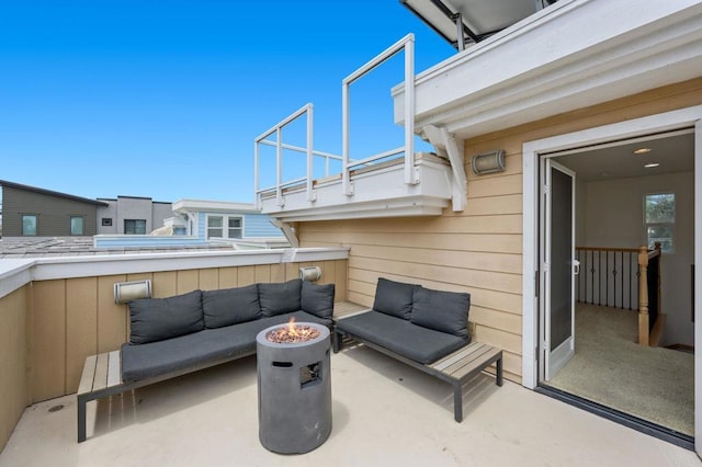 432 S Cleveland St, Oceanside, CA 92054 - view of patio / terrace with an outdoor living space with a fire pit