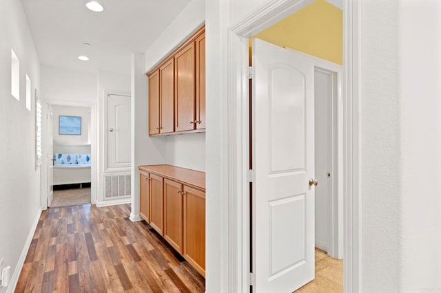 432 S Cleveland St, Oceanside, CA 92054 - corridor featuring wood finished floors and recessed lighting