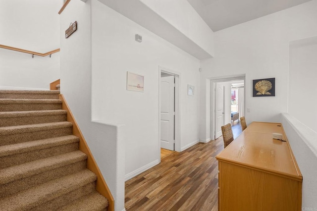 432 S Cleveland St, Oceanside, CA 92054 - stairs featuring wood finished floors and baseboards