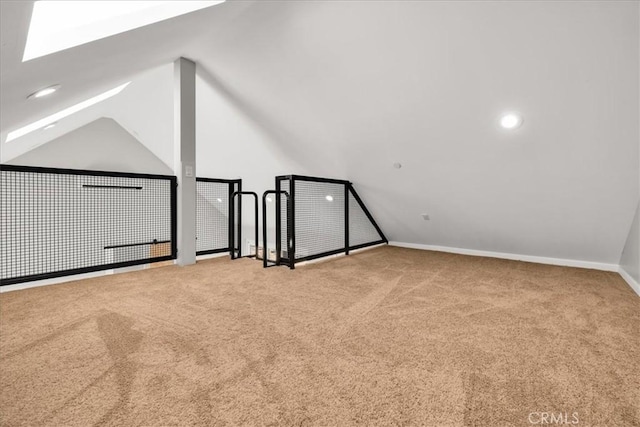 61850 Alta Mura Dr, Joshua Tree, CA 92252 - bonus room featuring carpet floors, vaulted ceiling, and recessed lighting