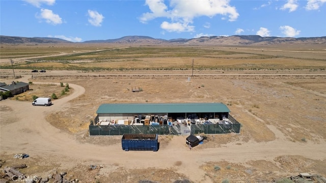 50802 280th St W, Lancaster, CA 93536 - aerial view of sparsely populated area featuring a mountain backdrop