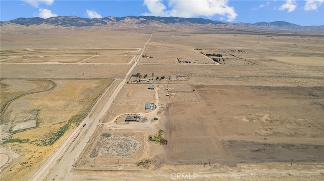 50802 280th St W, Lancaster, CA 93536 - aerial view of sparsely populated area featuring a mountain backdrop and a desert landscape