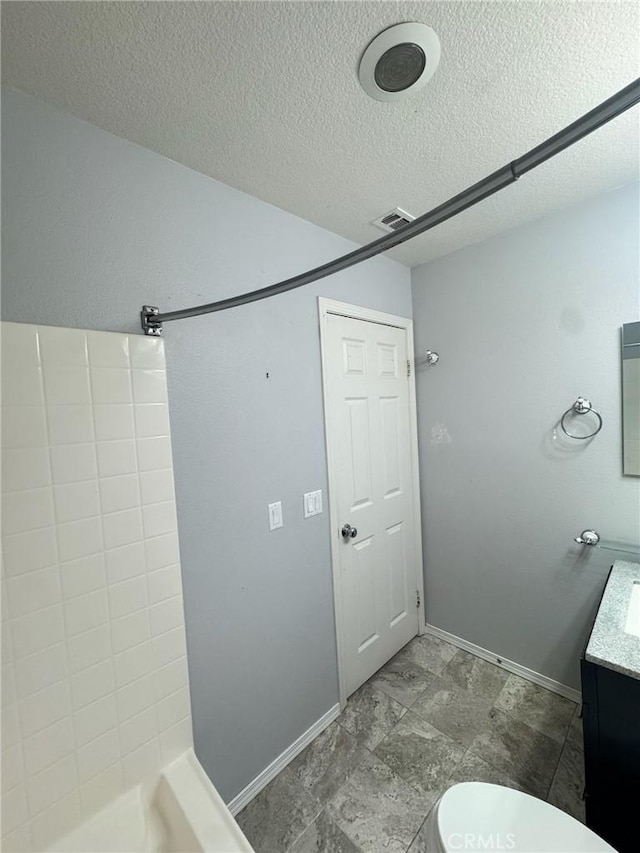24112 Joshua Dr, Valencia, CA 91354 - bathroom featuring vanity and a textured ceiling