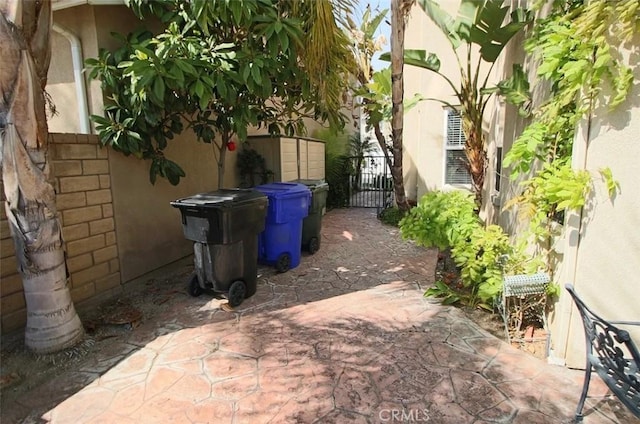 24112 Joshua Dr, Valencia, CA 91354 - view of patio featuring a gate