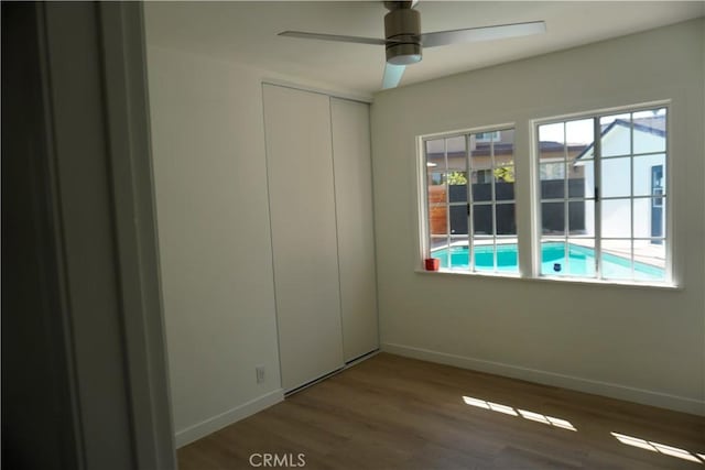 3565 Lashbrook Ave, Rosemead, CA 91770 - spare room featuring wood finished floors and ceiling fan