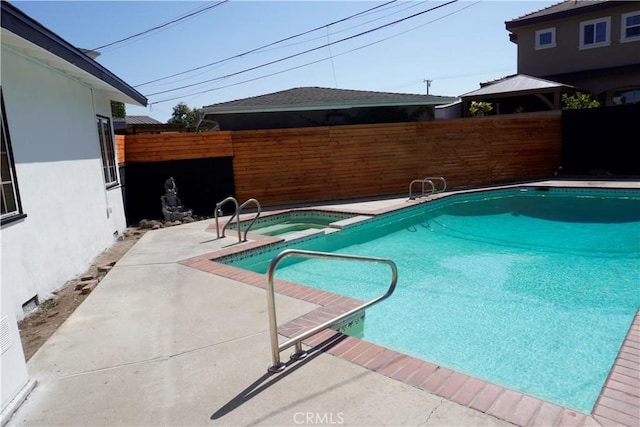 3565 Lashbrook Ave, Rosemead, CA 91770 - view of swimming pool with a pool with connected hot tub, a fenced backyard, a patio, and a gazebo