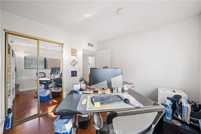 2608 W Grand Ave Unit B, Alhambra, CA 91801 - home office featuring wood finished floors and a textured ceiling