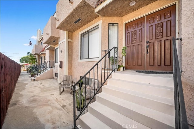 2608 W Grand Ave Unit B, Alhambra, CA 91801 - doorway to property featuring stucco siding