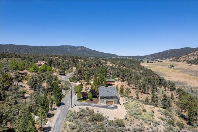 9401 Whispering Pines Rd, Frazier Park, CA 93225 - aerial view of property and surrounding area featuring a mountainous background