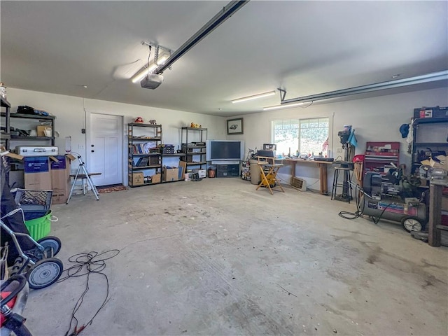 9401 Whispering Pines Rd, Frazier Park, CA 93225 - garage with a garage door opener