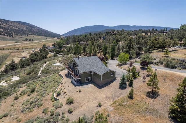 9401 Whispering Pines Rd, Frazier Park, CA 93225 - aerial view of property and surrounding area featuring a mountain backdrop