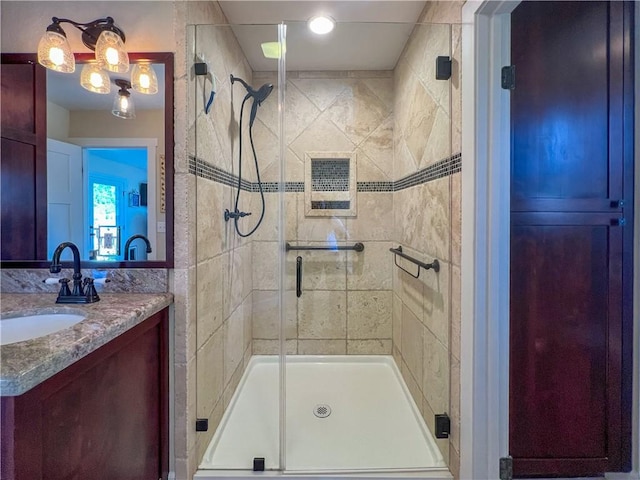 9401 Whispering Pines Rd, Frazier Park, CA 93225 - full bath with a stall shower and vanity