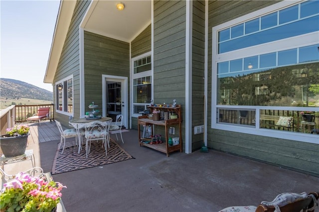 9401 Whispering Pines Rd, Frazier Park, CA 93225 - view of patio / terrace featuring a mountain view