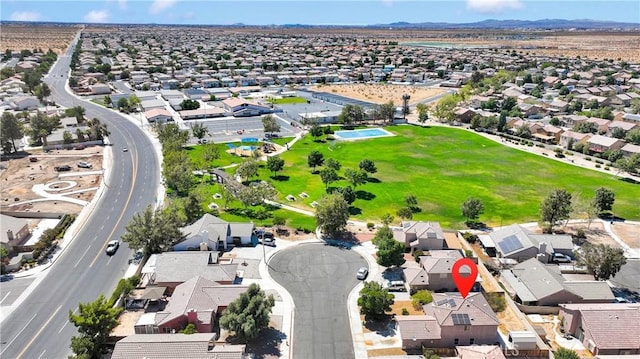 14094 Gray Ln, Victorville, CA 92394 - aerial perspective of suburban area featuring a mountainous background