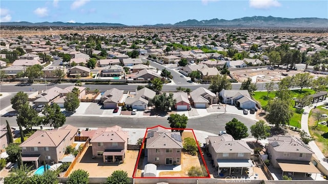 14094 Gray Ln, Victorville, CA 92394 - aerial perspective of suburban area featuring property boundaries highlighted and mountains