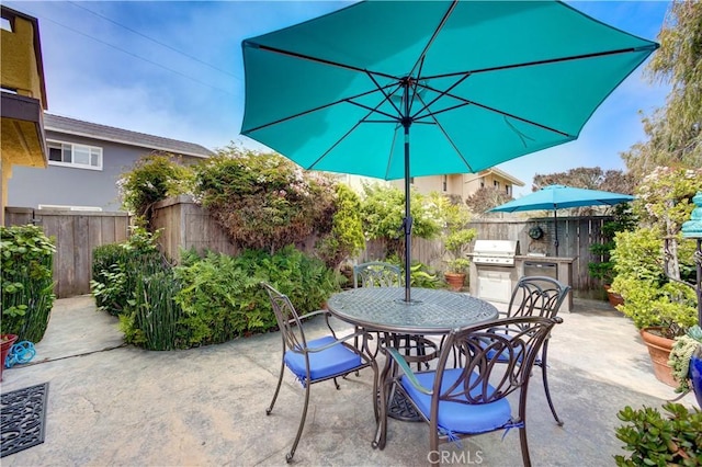 375 N 6th St, Grover Beach, CA 93433 - fenced backyard featuring outdoor dining space, a patio, and area for grilling