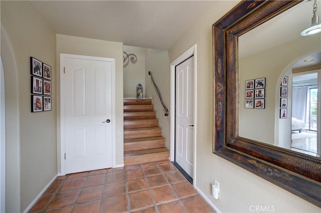 375 N 6th St, Grover Beach, CA 93433 - hallway with arched walkways and stairs