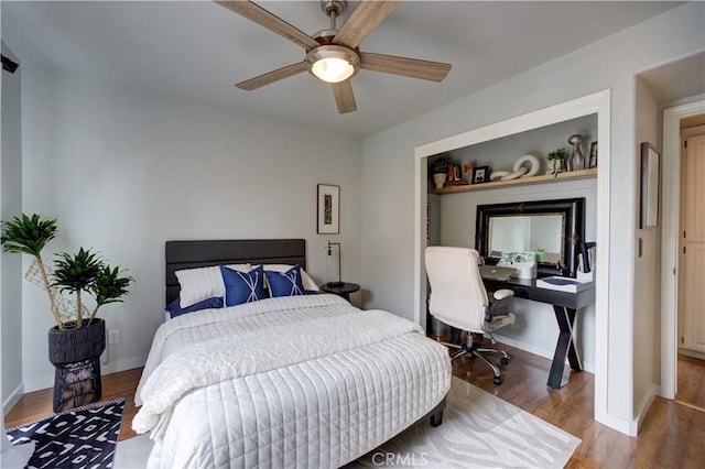 375 N 6th St, Grover Beach, CA 93433 - bedroom with wood finished floors, a desk, and ceiling fan