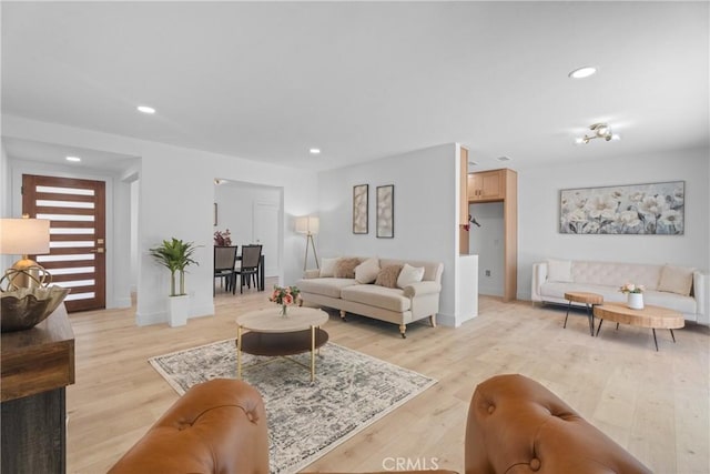6611 Pickett Ave, Garden Grove, CA 92845 - living room with recessed lighting and light wood-type flooring