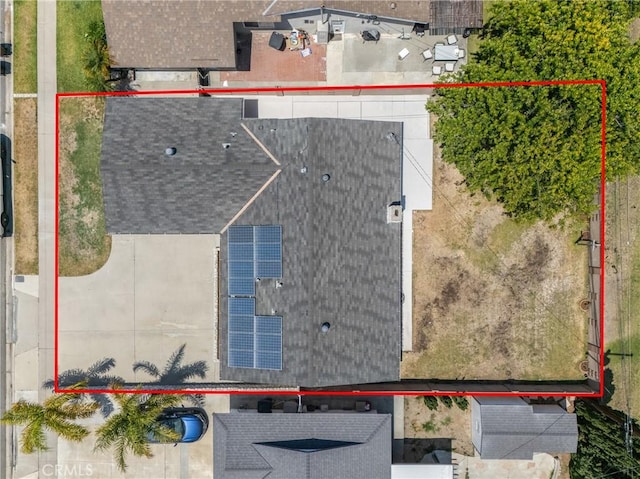 6611 Pickett Ave, Garden Grove, CA 92845 - aerial view of property and surrounding area with property parcel outlined