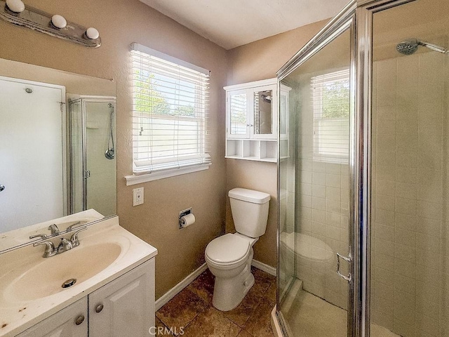 409 N Elwood Ave, Glendora, CA 91741 - full bathroom featuring vanity, a shower stall, and healthy amount of natural light