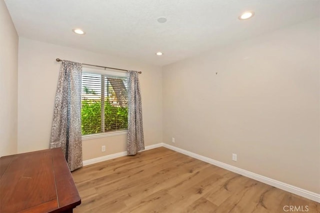 2287 Kemper Ave, Claremont, CA 91711 - empty room with light wood-type flooring and recessed lighting