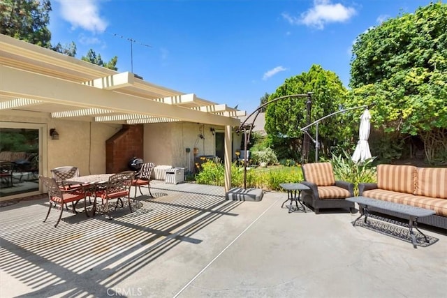 2287 Kemper Ave, Claremont, CA 91711 - view of patio / terrace featuring outdoor dining space, a pergola, and an outdoor hangout area