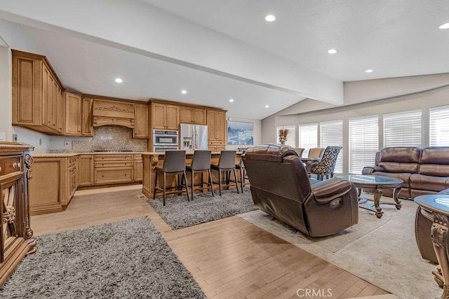 700 E Washington St Unit 143, Colton, CA 92324 - living room with light wood finished floors and recessed lighting