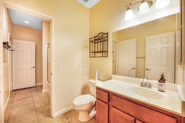 19247 Mountain Shadow Ln, Perris, CA 92570 - full bathroom with tile patterned floors, vanity, and enclosed tub / shower combo