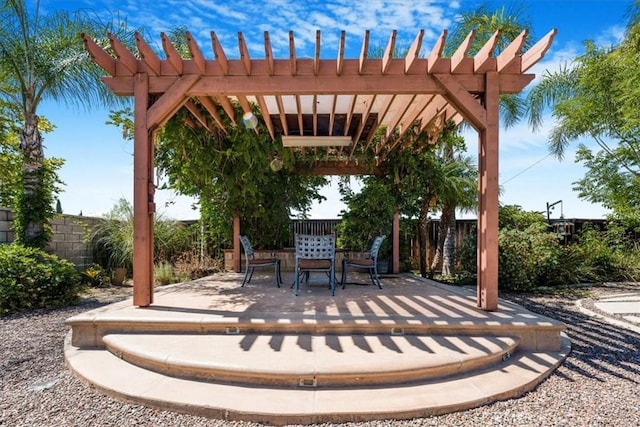 19247 Mountain Shadow Ln, Perris, CA 92570 - fenced backyard featuring a patio and a pergola