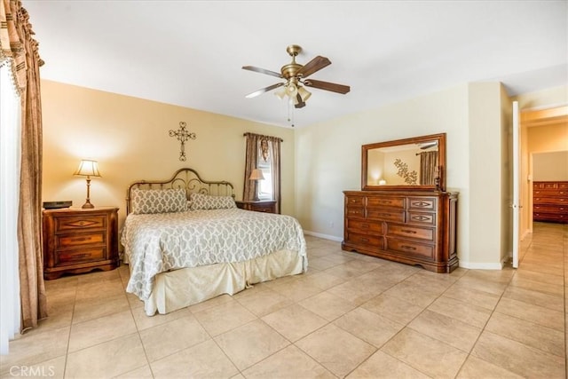 19247 Mountain Shadow Ln, Perris, CA 92570 - bedroom featuring light tile patterned floors and ceiling fan
