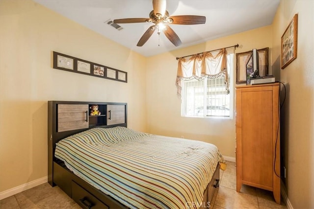 19247 Mountain Shadow Ln, Perris, CA 92570 - bedroom with light tile patterned floors and a ceiling fan