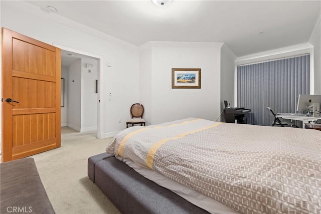 411 N Oakhurst Dr Unit 201, Beverly Hills, CA 90210 - bedroom with ornamental molding and light colored carpet