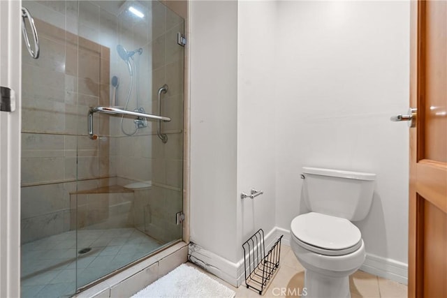 411 N Oakhurst Dr Unit 201, Beverly Hills, CA 90210 - bathroom featuring a stall shower and tile patterned floors