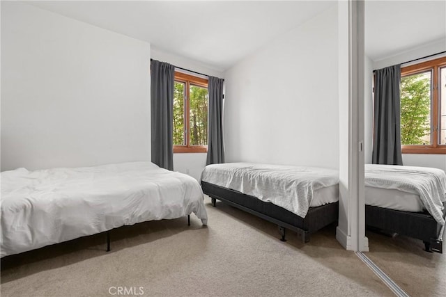 411 N Oakhurst Dr Unit 201, Beverly Hills, CA 90210 - bedroom featuring lofted ceiling and carpet