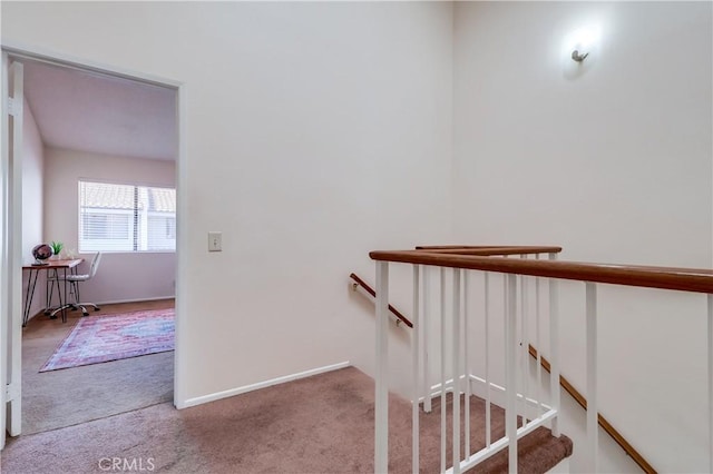 7302 Bright Ave Unit B, Whittier, CA 90602 - stairs with carpet flooring and baseboards
